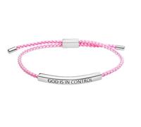 xuzhiyuan God Is In Control Inspirational Bracelet, Christian Faith Handmade Braided Adjustable Stainless Steel Bangle for Women Men, Religious Jewelry Gift for Christmas Birthday, M, Metal, no