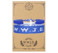 xuzhiyuan WWJD Beads Braided Bracelet Letter Matching Couples Protection Inspirational Religious Christian Gifts What Would Jesus Do Bracelets Friendship Bracelet Gift for Women Men, Adjustable, Nylon