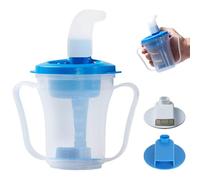 XUZIE Dysphagia Cups for Adults Elderly, Dysphagia Regulating Drinking Cup with Straw, Dispenses 5cc/10cc of Liquid Each Time, Help Patients with Limited Mobility and Difficulty swallowing Safe Drink