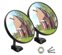 Xuzimaoyi Convex Mirror, Round Truck Mirror Wide Angle Spot Mirror for Trucks 360° Adjustable Mount Universal Mirro for Truck Replacement (2)