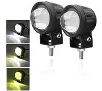 Xuzimaoyi Motorcycle LED Fog Light, 60W Waterproof Auxiliary Spotlight (Yellow & White)