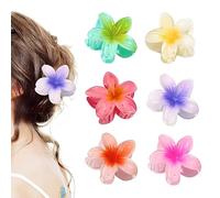 XUZOPIM 6 Pieces Flower Hair Clips For Women, Hawaiian Plumeria Hair Clips Thick Hair Accessories, Gifts For Women And Girls