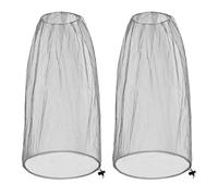Xuzxinze 2 Pack Mosquito Head Net Bug Head Net with Drawstring, Bug Face Netting for Gardening Hiking Fishing Traveling for Outdoor Face Neck Head Protecting Grey