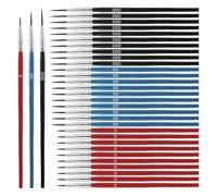 Xuzxinze 30pcs Detail Brushes, Fine Tip Paint By Number Brushes, 3 Sizes 0 00 00, Model Crafts Painting B