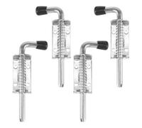 Xuzxinze 4 Pack 5 Inch Spring Loaded Latch Pin 304 Stainless Steel Bolt Thickened 2mm Door Lock, Brushed Finished