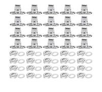 Xuzxinze 40 Sets Canvas Twist Lock Fasteners, Turn Button Fasteners, Eyelet and Stud for Canvas Marine Fastener Turn Buttons