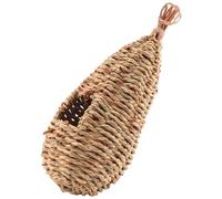 Xuzxinze Bird House Grass Nest Box Hand Woven Outdoor Garden Display Accent | Each nest is ; hand woven from natural grass and hibiscus fibers, making every piece different for the outdoors.