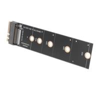 Xuzxinze M.2 NVME Compact Low-power PCIe Adapter PCB | Low power consumption; PCIe 3.0 x1 NVMe support; 91.8mm×22.4mm size; operates -5 to 7°C; 1x adapter card; black PCB.