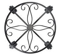 Xuzxinze Plant Round Frame with Wheels for Large Vases Storage Indoor | Round frame with wheels keeps large vases mobile, offering construction and space-saving storage for relocation.
