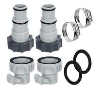Xuzxinze Pool Hose Adapter Kit - 2 Types for 1.25/1.5in Hoses with Clamps | Widely compatible with 4000/2500/2000/1500 GPH filter pumps, solving hose mismatch for above-ground pools.