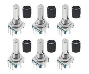 Xuzxinze Rotary Encoder 5-Pin 360° Push Button with Reset to Zero Count | Built-in push button enables reset to zero, providing a clear starting point for counting and project resets for daily use.