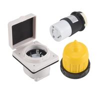 Xuzxinze RV Power Inlet Kit 30A 125V L5-30P/L5-30R Easy Color Coding | Rugged construction uses high-temp ABS housing and flame- materials; the color-coded terminals guide safe wiring