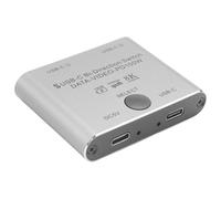 Xuzxinze Switch BiDirectional Control | Bi-directional USB-C KVM with 8K display, 10Gbps, USB3.1 Gen2, and 100W charging for efficient multi-PC control.