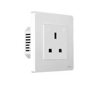 Xuzxinze Tuya ZigBee Socket UK Wall Embedded Outlet Monitor Indicator App Remote Control Voice Cotrol UK Plug
