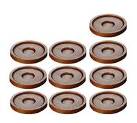 Xuzxinze Wine Coasters Walnut Wood Turntable Mat for Tea Cups and Glasses | Easy wipe-down finish keeps bright; simply damp cloth clean to maintain the smooth twist action and walnut glow.