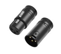 Xuzxinze XLR Soldering Plug 3 Pin Right Angle Side Outlet for Narrow Socket | 6 mm side outlet hole ensures easy wire entry for 4.5-6.0 mm cables; robust zinc alloy shell resists wear in live setups.
