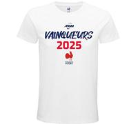 XV de France Rugby T-Shirt - 2025 Winners - FFR Official Collection - French Team, white, XS