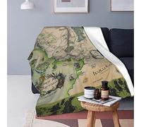 XVBCDFG A Map of Middle Earth Throw Blanket Ultra Soft Thick Microplush Bed Blanket All Season Microfiber Flannel Fleece Throw for Sofa Couch Twin Size 50"x40"