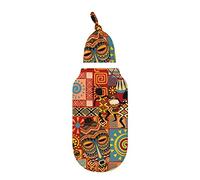 XVBCDFG African Tribal Art Pattern Swaddle Blanket with Hat Set Cotton Wrap Blanket for Boys & Girls Newborn Swaddle Blanket (0-6 Month) For Baby