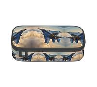 XVBCDFG Aircraft Fighter Jets Print Pencil Case-Pencil Bag Artists' Pens,Pencils Marker Box Large Capacity Perfect Work Travel