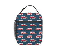 XVBCDFG Ambulance On Dark Blue EMS EMT Star of Life Insulated Lunch Bag Women & Men Lunch Box for Work Lunch Box Bag for Boys & Girls Packing Hot Or Cold Snacks for School & Travel