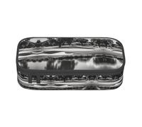XVBCDFG Black and White Golf Print Pencil Case-Pencil Bag Artists' Pens,Pencils Marker Box Large Capacity Perfect Work Travel