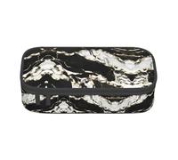 XVBCDFG Black and White Marble Texture Print Pencil Case-Pencil Bag Artists' Pens,Pencils Marker Box Large Capacity Perfect Work Travel