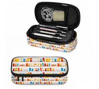 XVBCDFG Book Shelves Pencil Case Books School Library Dictionary Bright Pencil Bag Pen Markers Pouch Holder Organizer for Boy Girl School Students