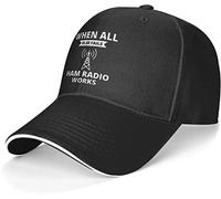 XVBCDFG Ham Radio Operator Baseball Cap Classic Adjustable Hat Black