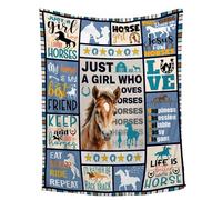 XVBCDFG Horse Blanket Gifts for Girls - Ultra Soft Horse Blanket Home Decor - Horse Gifts Blanket for Girls Women - Horse Lovers Christmas Birthday Gifts Decor,40"x50"-Kids/Throw Size