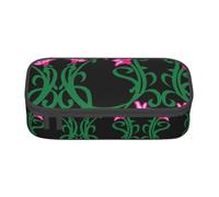 XVBCDFG Lotus Flower Namaste Print Pencil Case Bag Big Capacity Pen Pouch, Aesthetic Stationery Organizer with Zipper, Black, RXZER23