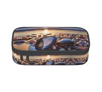 XVBCDFG Ocean Beach Mussel Pearl Print Pencil Case-Pencil Bag Artists' Pens,Pencils Marker Box Large Capacity Perfect Work Travel