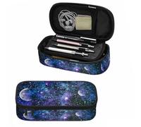 XVBCDFG Starry Sky Pencil Holder Bag Galaxy Space Beautiful Magic Planet Pencil Case College Office School for Teens Boy Girl