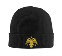 XVBCDFG The Greek Orthodox Church Flag Knit Ski Beanie Cap Classic Warm Winter Hat for Women and Men Black