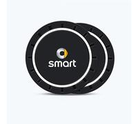 XVBFSC 2PCS Car Cup Coaster for Smart Brabus, Car Holder Insert Non-Slip Cup Holder Coasters Car Accessories Interior,White