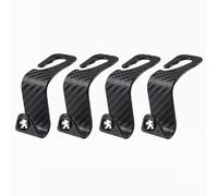 XVBFSC 4 Pack Auto Hooks for Peugeot 3008 GT Line 2019-2021 2020, Car Storage Hooks Back Seat Headrest Hanger for Purse Handbag Coats Grocery Bags,Carbon Fiber