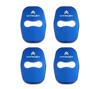XVBFSC 4pcs Car Door Latch Protective Cover for Citroen C3 Cross Grand VTS C5 C1 C4 C6 C2, Car Door Lock Protector Anti-Corrosion Anti and Vibration,Blue