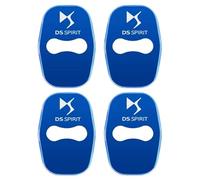 XVBFSC 4pcs Car Door Latch Protective Cover for DS 3 Crossback DS7 DS4 DS3 DS Spirit, Car Door Lock Protector Anti-Corrosion Anti and Vibration,Blue
