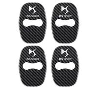 XVBFSC 4pcs Car Door Latch Protective Cover for DS 3 Crossback DS7 DS4 DS3 DS Spirit, Car Door Lock Protector Anti-Corrosion Anti and Vibration,Carbon Fiber