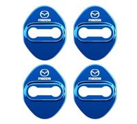 XVBFSC 4pcs Car Door Latch Protective Cover for Mazda 2 3 6 CX-3 CX-30 CX-5 CX-50 CX-60 CX-7 CX-8 CX-9 MX-5 MX-30, Car Door Lock Protector Anti-Corrosion Anti and Vibration,Blue 1