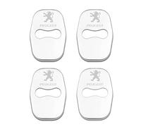 XVBFSC 4pcs Car Door Latch Protective Cover for Peugeot 308 SW 2015-2020, Car Door Lock Protector Anti-Corrosion Anti and Vibration,Silver 1