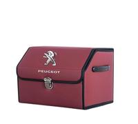 XVBFSC Boot Organiser Cars for Peugeot Expert Teepee 2007-2016, Foldable Waterproof Storage Bag Non-Slip Durable Trunk Organiser Car Accessories,wine red-S