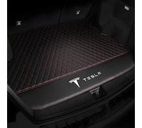 XVBFSC Car Boot Liner Mats for Tesla Model 3 2019-2023, Boot Protector Trunk Liner Cargo Non-slip Pad Cargo Liners Accessories,Black Red