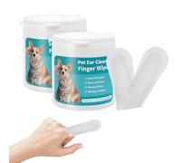 Xvbhaq 100pcs Dog Ear Care Wipes | Gently Removes Wax, Odor, Dirt & Relieves Itch for Dogs & Cats | Hypoallergenic Biodegradable Pet Wipes Dog(2 Boxes)