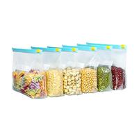 Xvbhaq 45 Reusable Freezer Bags,Slider Ziplock Bag,Leak-Proof Silicone Food Bags,Sealed Storage, Prevents Deterioration For Preserving Lunch, Vegetables, Sandwiches, Fresh Food