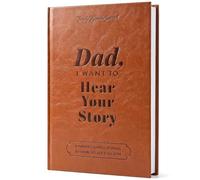 Xvbhaq Dad I Want to Hear Your Story Father's Guided Journal, Leather Wrapped Hardback Portable Diary Book, for Father's Day and Dad Birthday Gifting