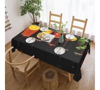 XVFLOREG Delicious Fruit Juice Premium Rectangular Tablecloth-Waterproof, Soft, Easy to Clean and Durable for Indoor and Outdoor Use