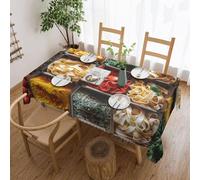 XVFLOREG Delicious Noodles Premium Rectangular Tablecloth-Waterproof, Soft, Easy to Clean and Durable for Indoor and Outdoor Use