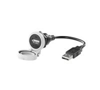 XVFSPWP LSHITECH LU22 Industrial USB 2.0 with Automatic Flap 0.1M 0.3M 0.5M 1M 1.5M 2M 3M 4M Waterproof Extension Cable(White Cap,Plastic Nut,0.5M Cable)