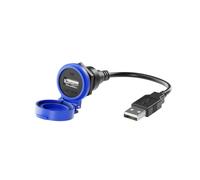 XVFSPWP LSHITECH LU22 Industrial USB 2.0 with Automatic Flap 0.1M 0.3M 0.5M 1M 1.5M 2M 3M 4M Waterproof Extension Cable(Blue Cap,Metal Nut,1M Cable)